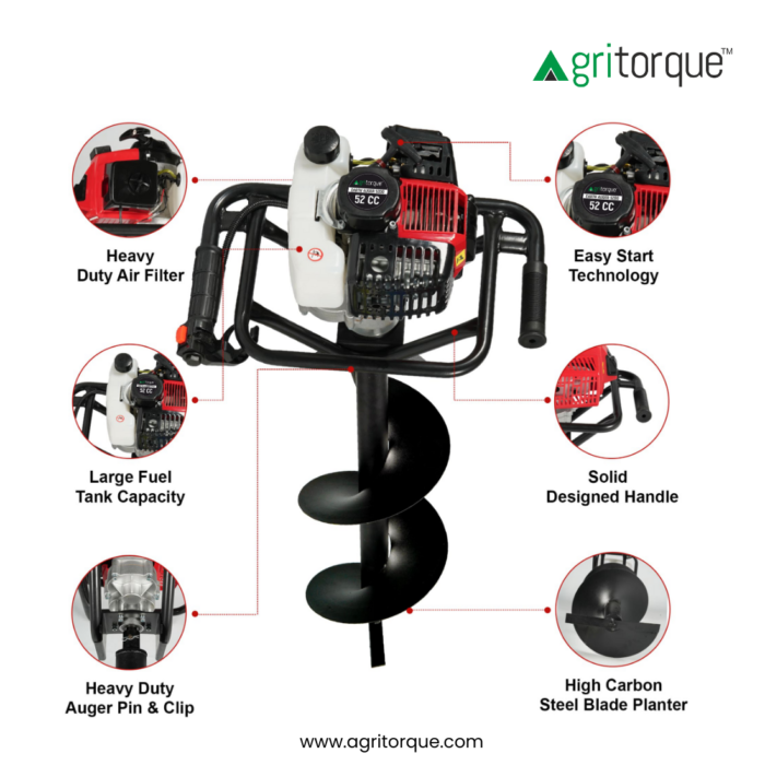 agritorque tx-52 type 52 cc 2 stroke earth auger