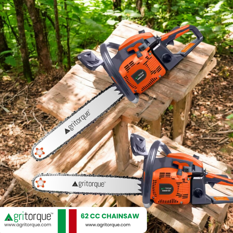 agritorque tx-62 62 cc chainsaw with 22 inch guide bar orange color