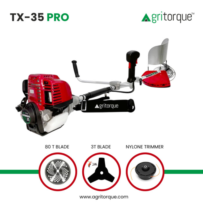 agritorque tx-35 pro sidepack brush cutter attchment