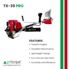 agritorque tx-35 pro sidepack brush cutter features