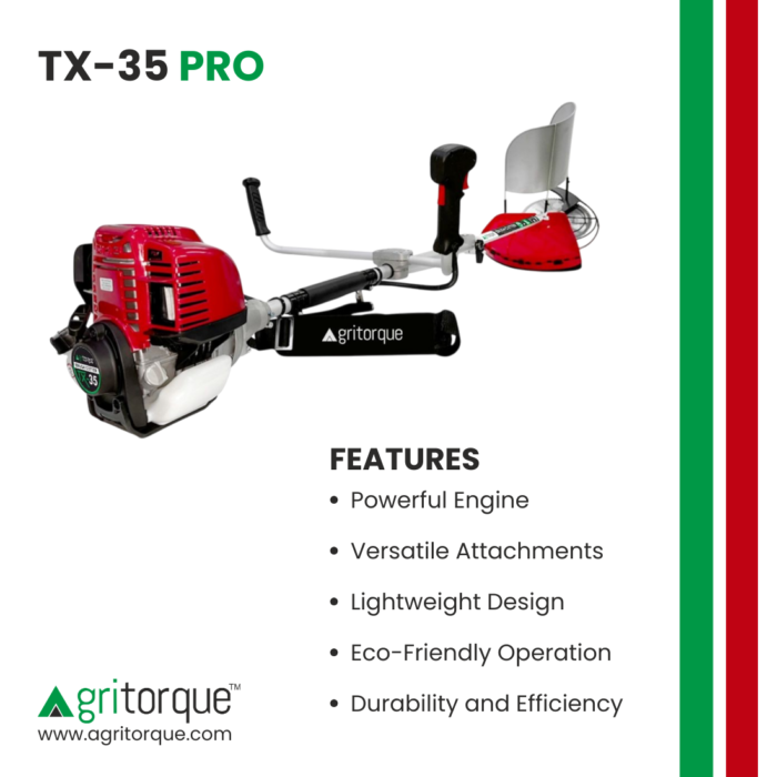 agritorque tx-35 pro sidepack brush cutter features