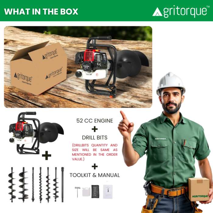 what in the box agritorque tx-52 type 52 cc 2 stroke earth auger